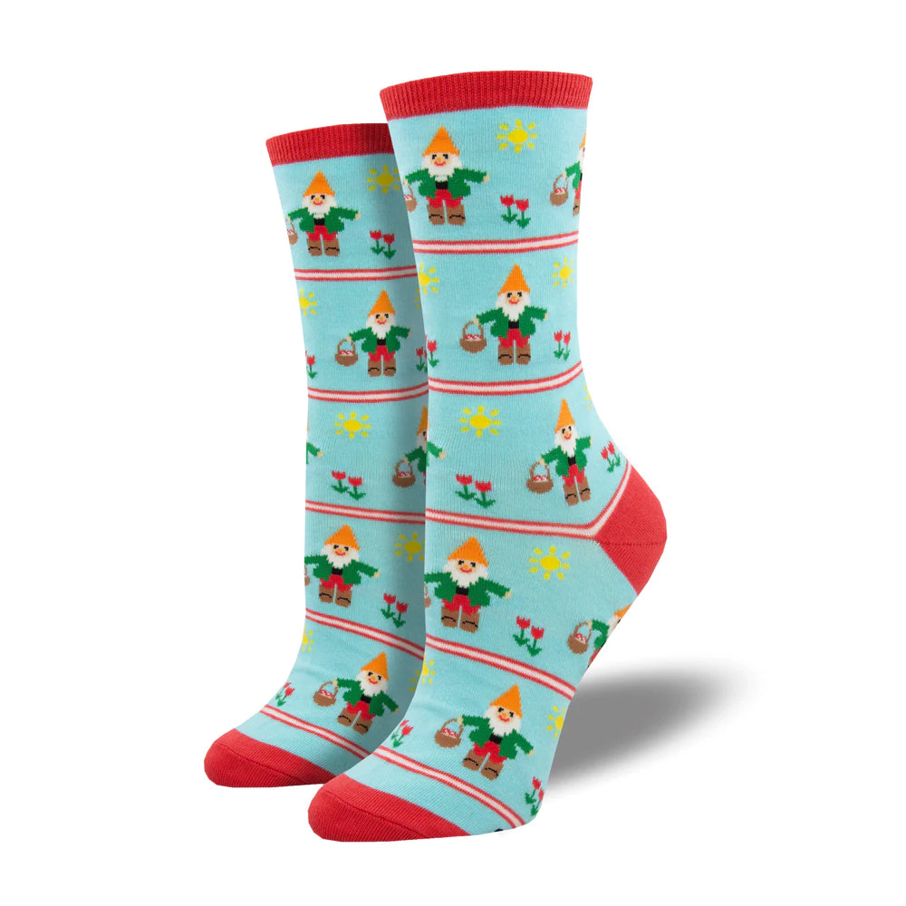 garden gnomes socks - Funky Colourful